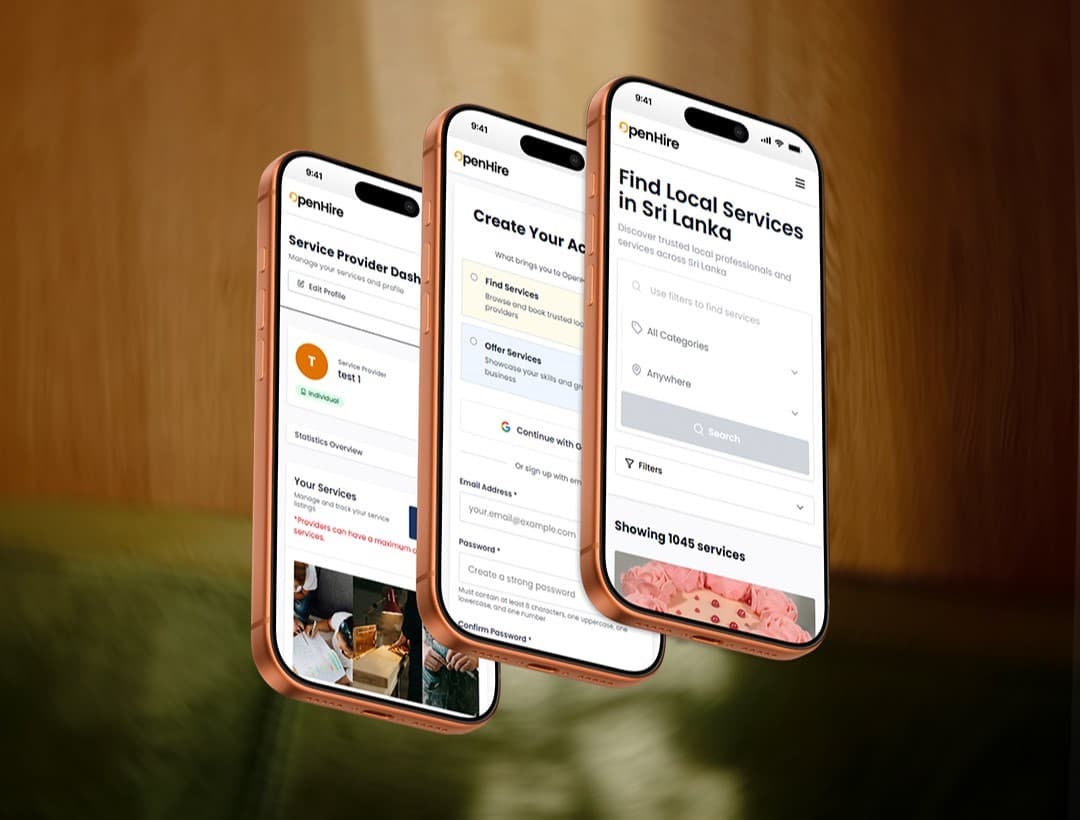 OpenHire platform interface 2